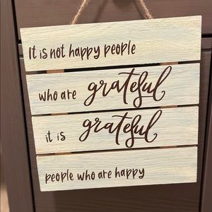 Handmade Grateful Sign